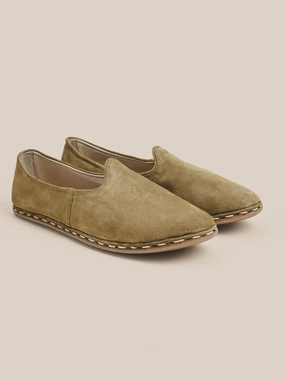 Men’s Olio Green Suede Sabah Slip-On Loafer - Picture 3 of 10